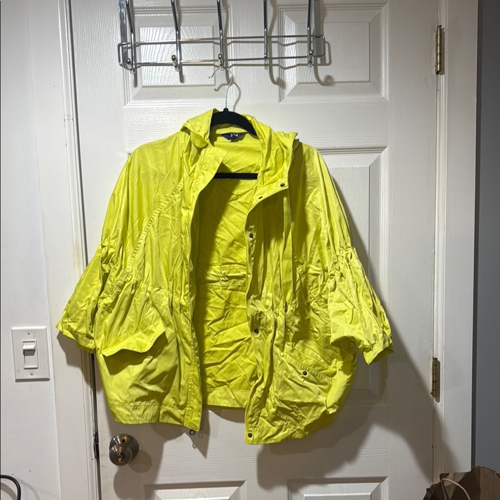 JoyLab Yellow Utility Jacket with Lightweight Fabric and Sporty Style